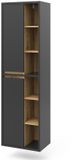 Vicco Viola Badkamerkast – 50 x 170 cm met deuren en open vakken Antraciet