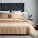 Damier Satijn beddengoed 200 x 200 cm beige