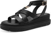 Tamaris - Dames - Plateau Sandalen - Zwart - Maat 41