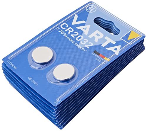 Varta CR2032 Lithium Knoopcel 3V - 20 Stuks - Chroom