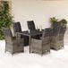 Maison Exclusive - Ensemble de jardin, composé de 7 pièces, avec coussins, gris, en polyrotin