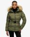 Superdry Fuji Riem Pufferjas Dames Beetle Green