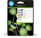 HP 364 Ink Cartridge 4-Pack (Black, Cyan, Magenta, Yellow)