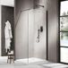 FortiFura Galeria Inloopdouche - 90x200cm - ribbel glas - mat zwart