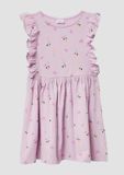 s.Oliver Jurk met print all-over en volantmouwen