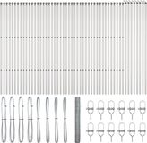 vidaXL - Zeshoekig Gaashek met Grondbevestiging - 100 x 1,2 m - Zilver