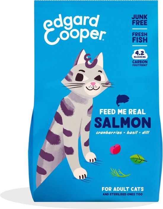 Edgard & Cooper Kattenvoer Brokjes - Graanvrij - Verse Zalm - 4kg