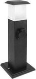 Q-Link EXIN Tuinpaal met lamp 2contactdoos IP44 RA Zwart