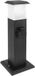 Q-Link EXIN Tuinpaal met lamp 2contactdoos IP44 RA Zwart