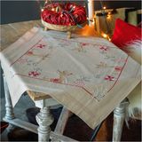 Vervaco Tafelkleed Kit Kerst Rendieren in Kerstsfeer Borduren 80 x 80 cm