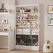 Merkloos Prentenboekenkast, displaykast, boekenkast, boekenkast voor kinderkamer, opbergkast met 4 planken + zwart bord om te beschilderen, kantelbeveiliging/ruimtebesparend, boekenkast achter de deur, 100*10*180 cm