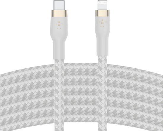 Belkin BOOST CHARGE USB-C naar Lightning Kabel - 3m - Wit