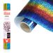 Siser Holographic Multi, 30 cm x 0,5 m, vinyl, om op te strijken, reflecterend, om op te strijken, voor stoffen, kleding en accessoires, creatieve hobby's, gemakkelijk te snijden