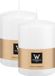 Wiedemann bougie cylindrique/bougie pilier grande - 2x - blanc - 15 x 10 cm - 113 heures de combustion - bougies pilier