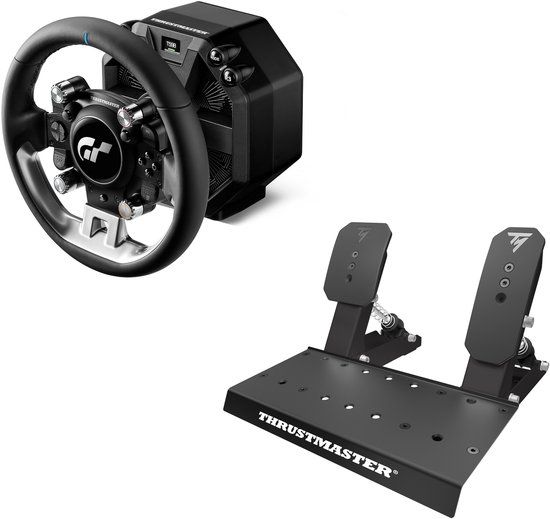 Thrustmaster T598 Servo Base + GT Wheel Add-On + Raceline Pedals LTE - Direct Axial Force Feedback Sim Racing Bundle - PS5 - PS4 - PC