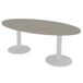 Quadrifoglio Table de réunion, plateau ovale longueur 200 cm 2 pieds