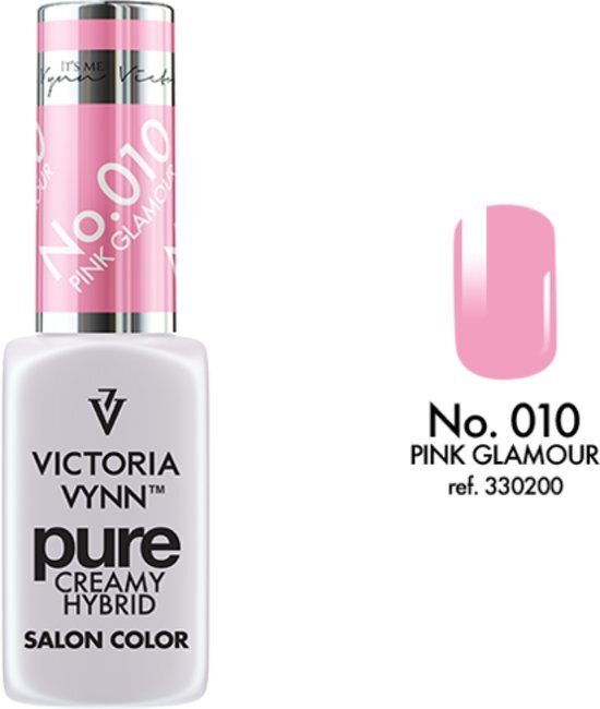 VICTORIA VYNNâ„¢ Gel Nagellak - Gel Polish - Pure Creamy Hybrid - 8 ml - Pink Glamour - 010 - Rose