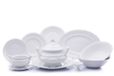 Leander Service de table Sonata, dentelle blanche, porcelaine blanche, 25 pièces
