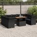 Maison Exclusive - Ensemble de jardin pour le jardin, composé de 10 pièces avec coussins, en polyrotin noir