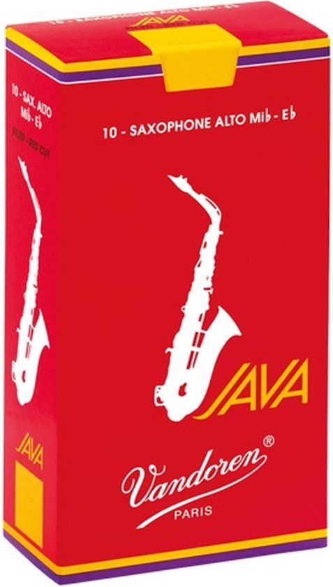 Vandoren Alt Saxofoon JAVA Red Rieten - 10 Stuks - Dikte 2.0