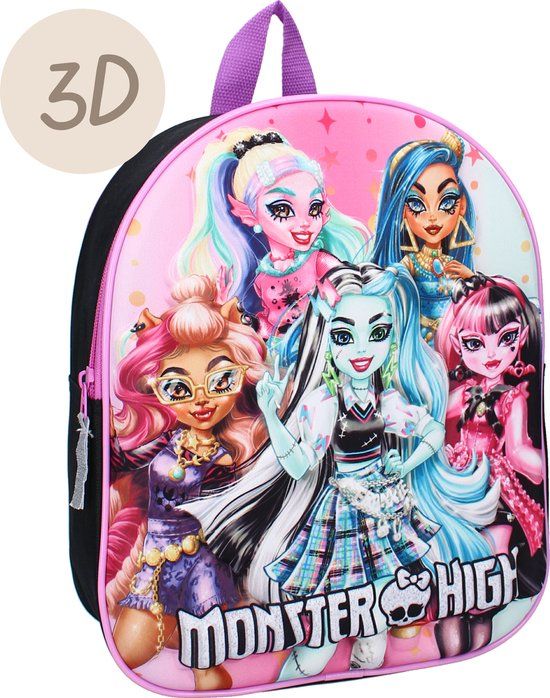 Monster High The Boo Crew 3D Rugzak - Zwart