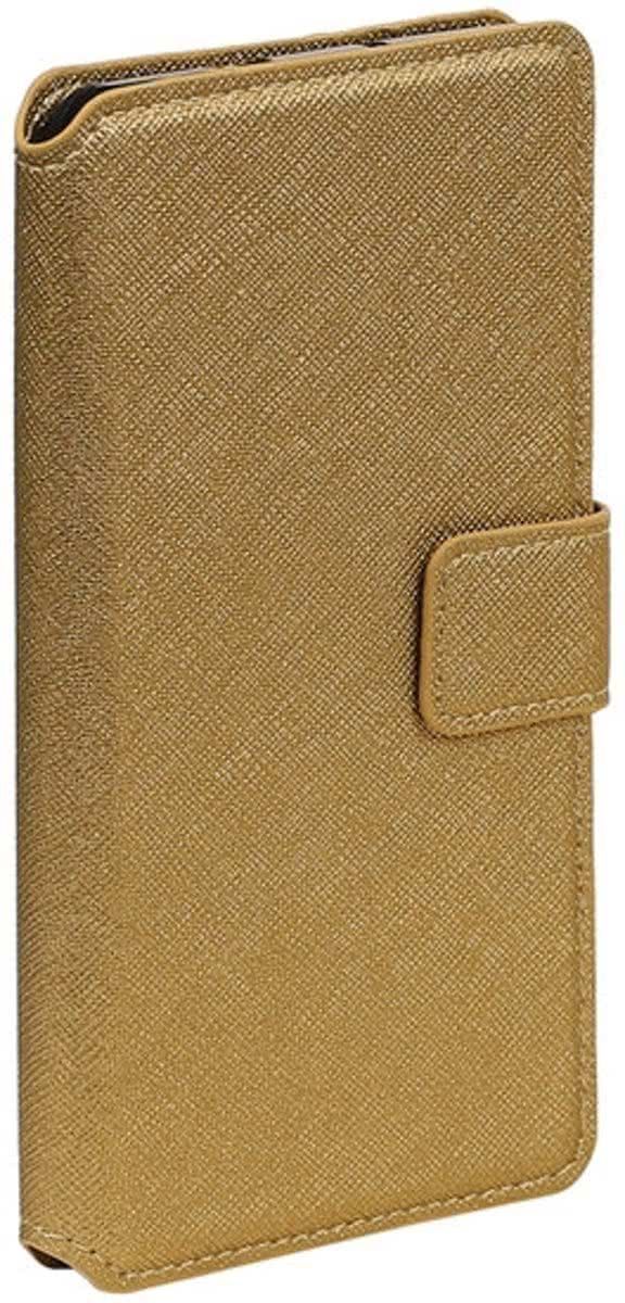 Best Cases Goud Huawei Honor 5c TPU wallet case booktype hoesje HM Book