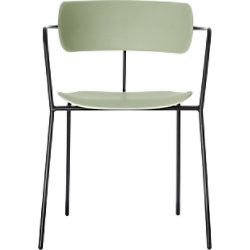 Paper Flow bezoekersstoel met armleuning BISTRO Groen 4 stuks - 3660141232905
