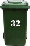 MC Living KadoExpress Kliko Sticker / Vuilnisbak Sticker - Nummer 32 - 15,7 x 25 - Wit