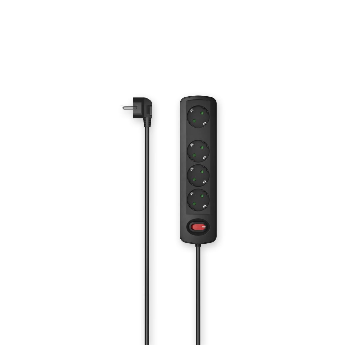 Hama Stekkerdoos - 4-voudig - Schakelaar - 1.5m - Zwart