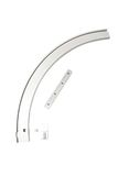 Gardinia Bocht voor aluminium gordijnrail met enkele rail, links, wit, 20 x 20 cm