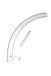 Gardinia Bocht voor aluminium gordijnrail met enkele rail, links, wit, 20 x 20 cm