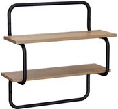 vidaXL Wandrek met 2 niveaus, Artisanaal eiken, 40 x 24,5 x 61 cm