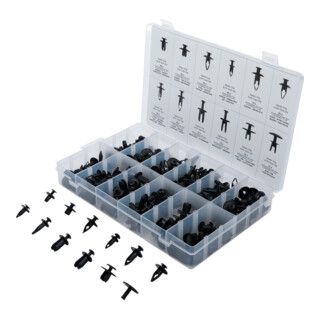 BGS Assortiment kunststof spreidclips voor Mazda, Honda, Ford, Nissan, VW - 240-dlg.