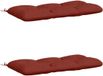vidaXL Coussins de banc VIANEN 2 pièces 100% Polyester Rouge 100 x 60 x 12 cm