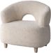 Hioshop Moglas fauteuil bouclé wit