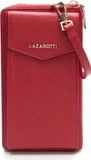Lazarotti Bologna Leather Zip Around Wallet With Phone Pocket Red 2