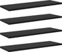 vidaXL Étagère Murale 3 étagères 4 pièces 60 x 20 x 1,5 cm Chêne noir