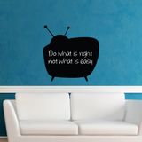 Ambiance Sticker Schoolbordsticker - uitwisbare zelfklevende muurstickers - OUDE TV-ZENDER - 40x40cm