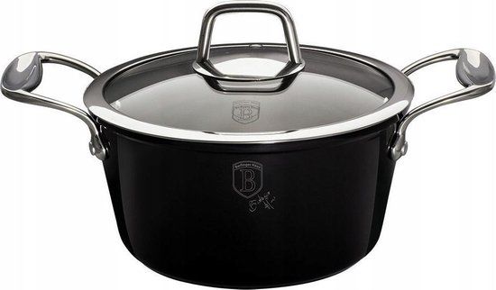 Berlinger Haus Braadpan - 24 cm - Zwart - 4.7L - Met Deksel - Aluminium