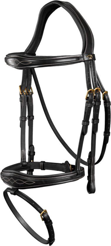 Dy on Anatomic Flash Noseband Bridle - D Collection - Black - Pony