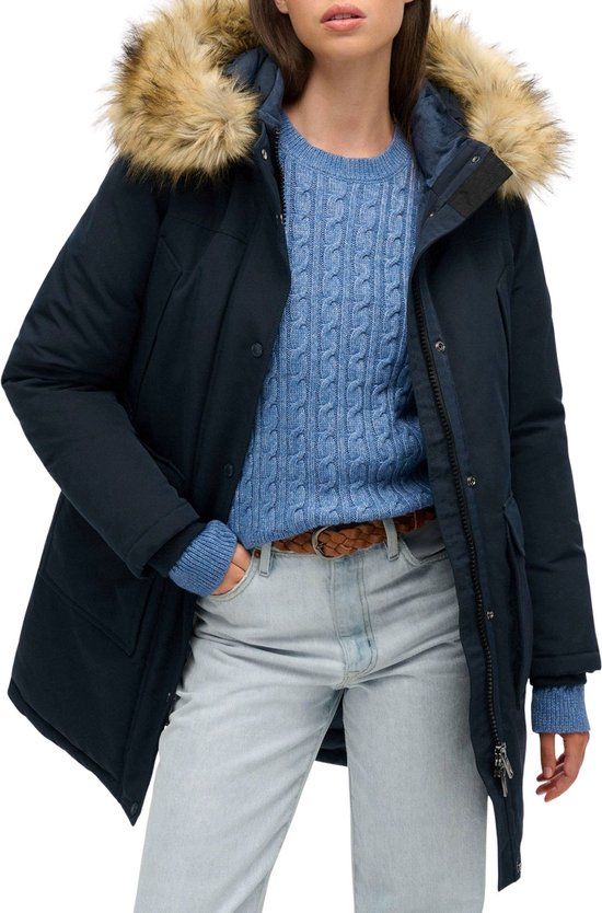 Superdry Everest Faux Fur Parka Winterjas Dames - Maat 3XL