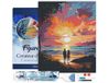 Figured'Art Diamond Painting set Volwassenen 40x50 cm met lijst koppel en Kleurrijke Zonsondergang