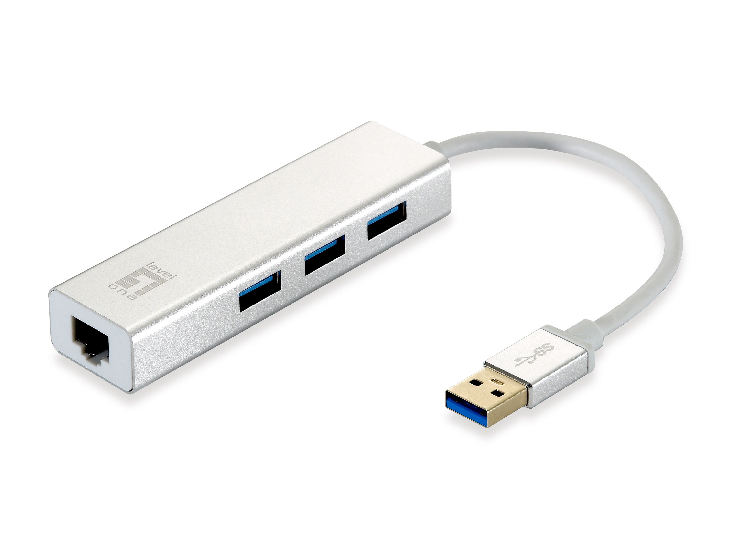 LevelOne USB-0503 Gigabit USB netwerkadapter met USB-hub