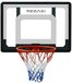 PEGASI Basketbalbord Fun 82x58cm - Zwart/Wit - Kunststof - Incl. beugels en muurbevestiging