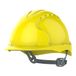 JSP EVO®2 Veiligheidshelm met slip ratelaanpassingsharnas - EN 397 industriële harde hoed voor bouw-, bouw- en werklocaties - geel (AJE030-000-200)