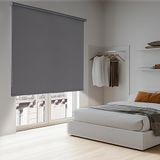 Storesdeco - Opaco Moon rolgordijn, Blackout rolgordijn donkergrijs, 140x250 cm