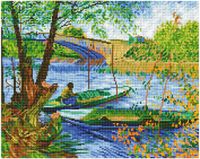 Diamond Dotz Fishing In Spring (Van Gogh) 40 x 50cm