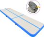 vidaXL Tapis de gymnastique - Gonflable - avec pompe - 700x100x15 cm - PVC - Bleu