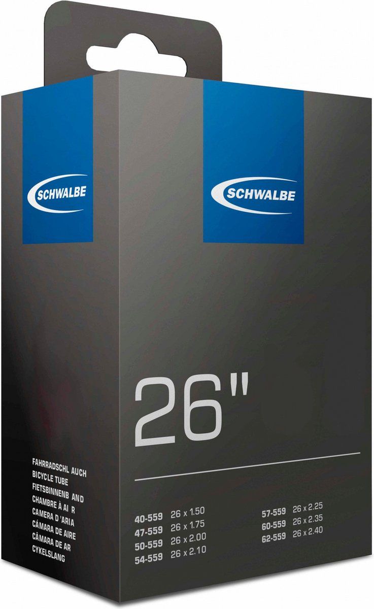 Schwalbe DV13 - Binnenband Fiets - Hollands Ventiel - 40 mm - 40/62 - 559 - 26 x 1.50/2.50 inch