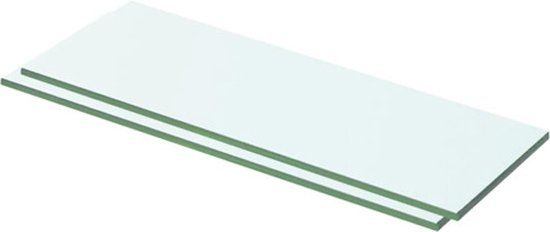 vidaXL Schappen 2 st 50x12 cm glas transparant